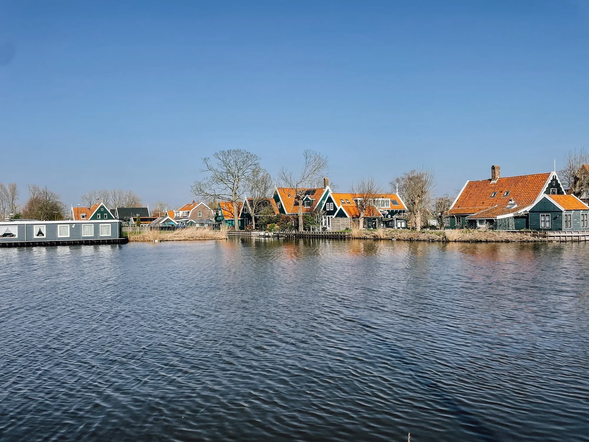 the countryside houses outside of amsterdam, near zaanse schans