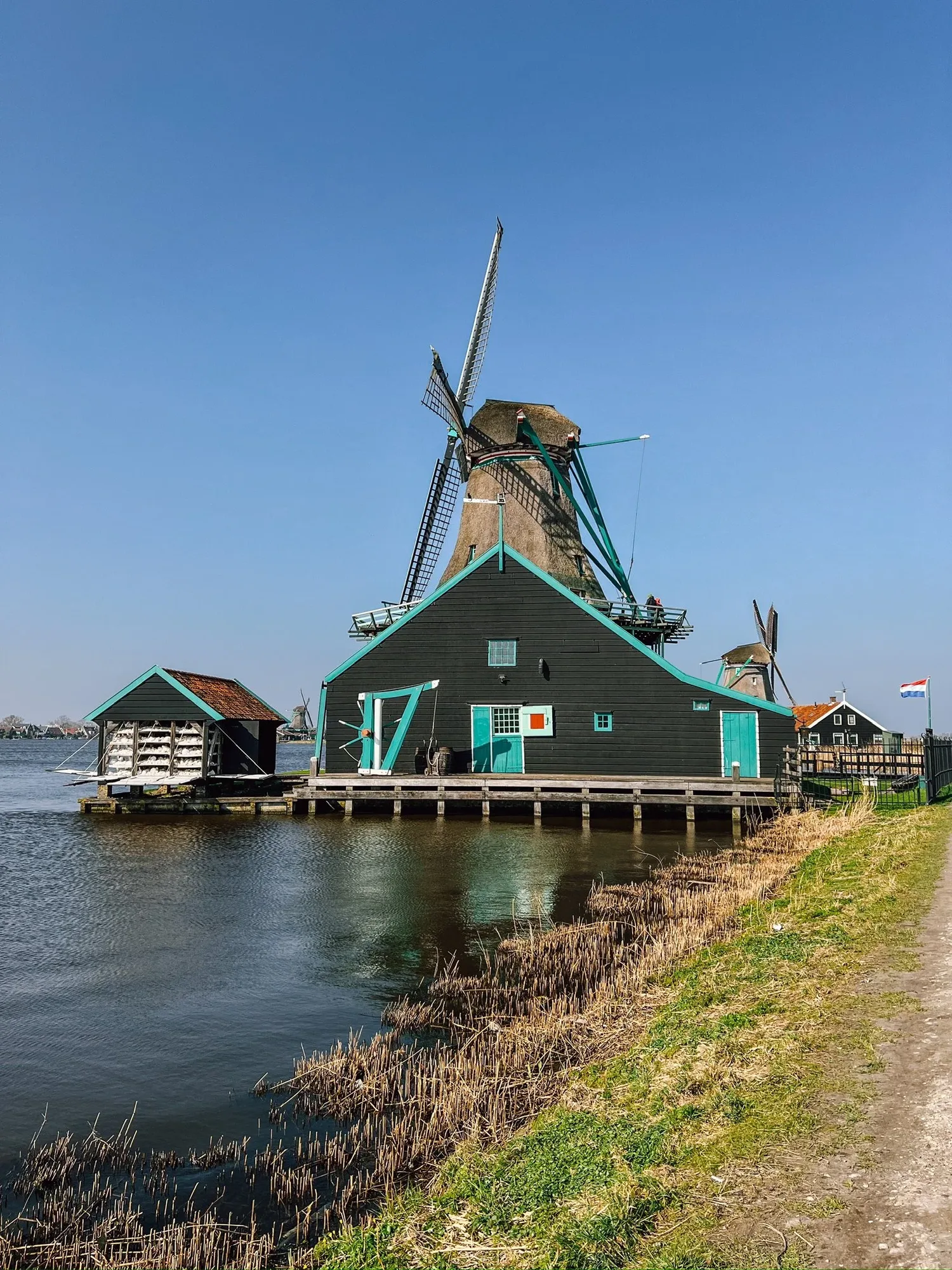 an iconic dutch windmill