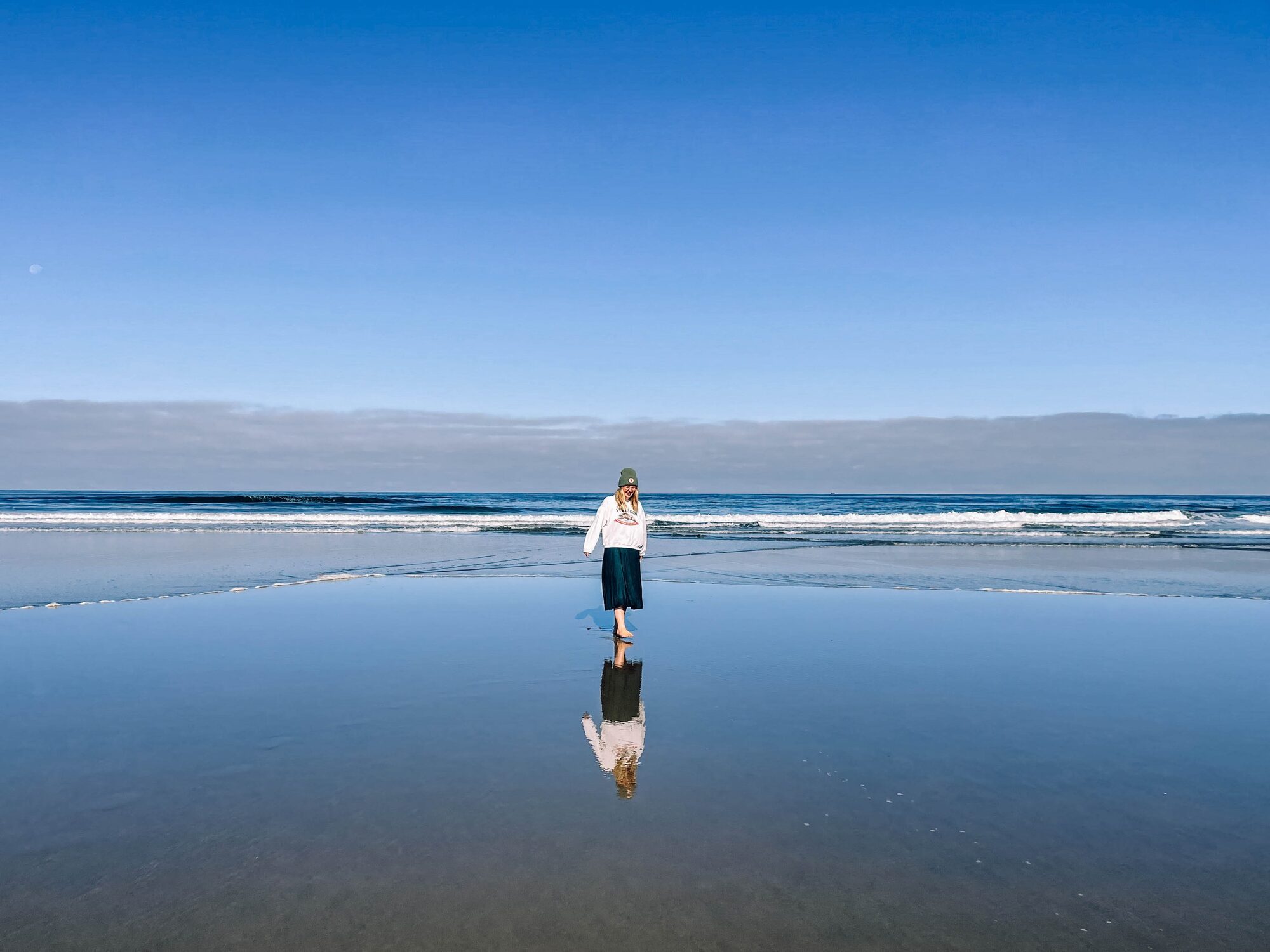 the beach, reflecting our souls like a mirror