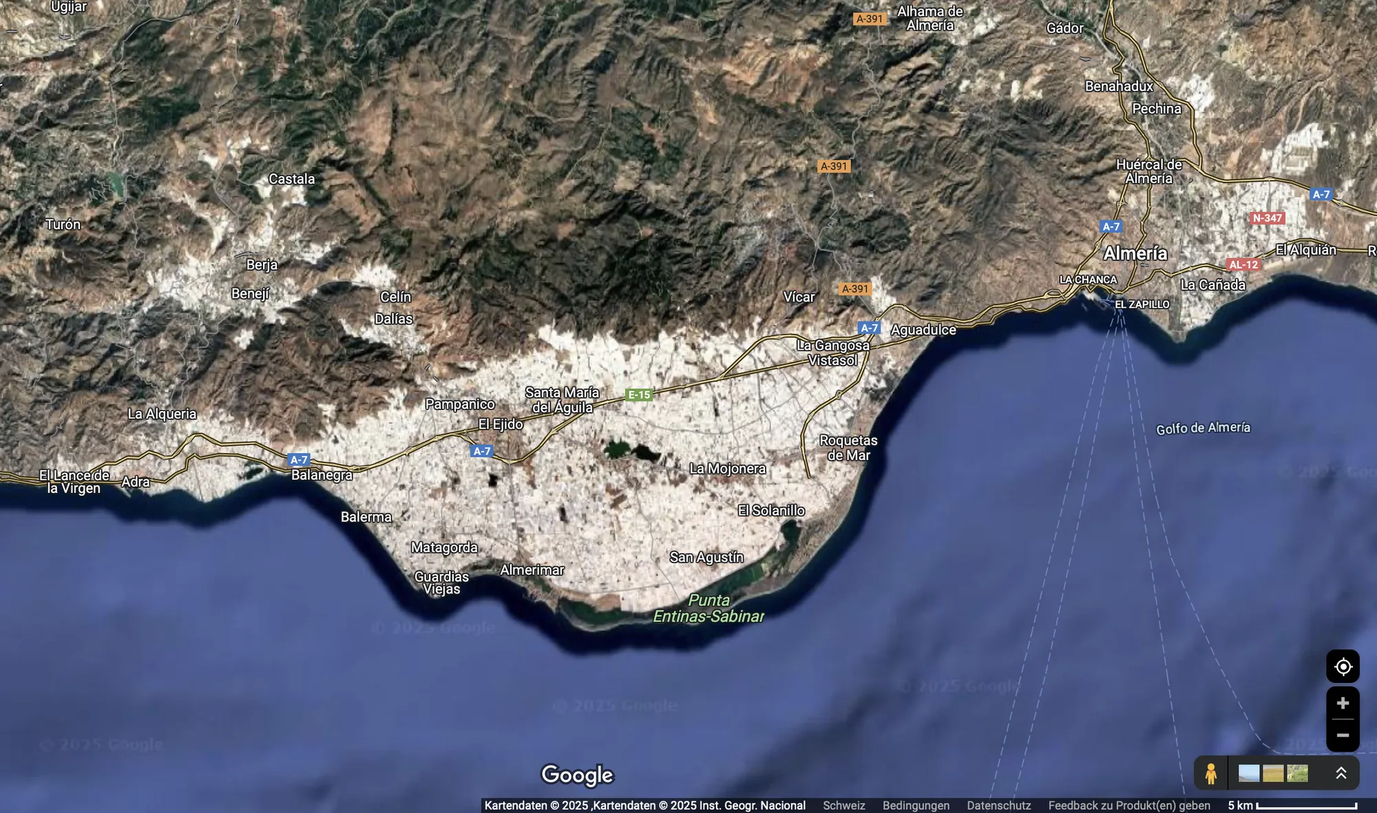 satellite view from google maps