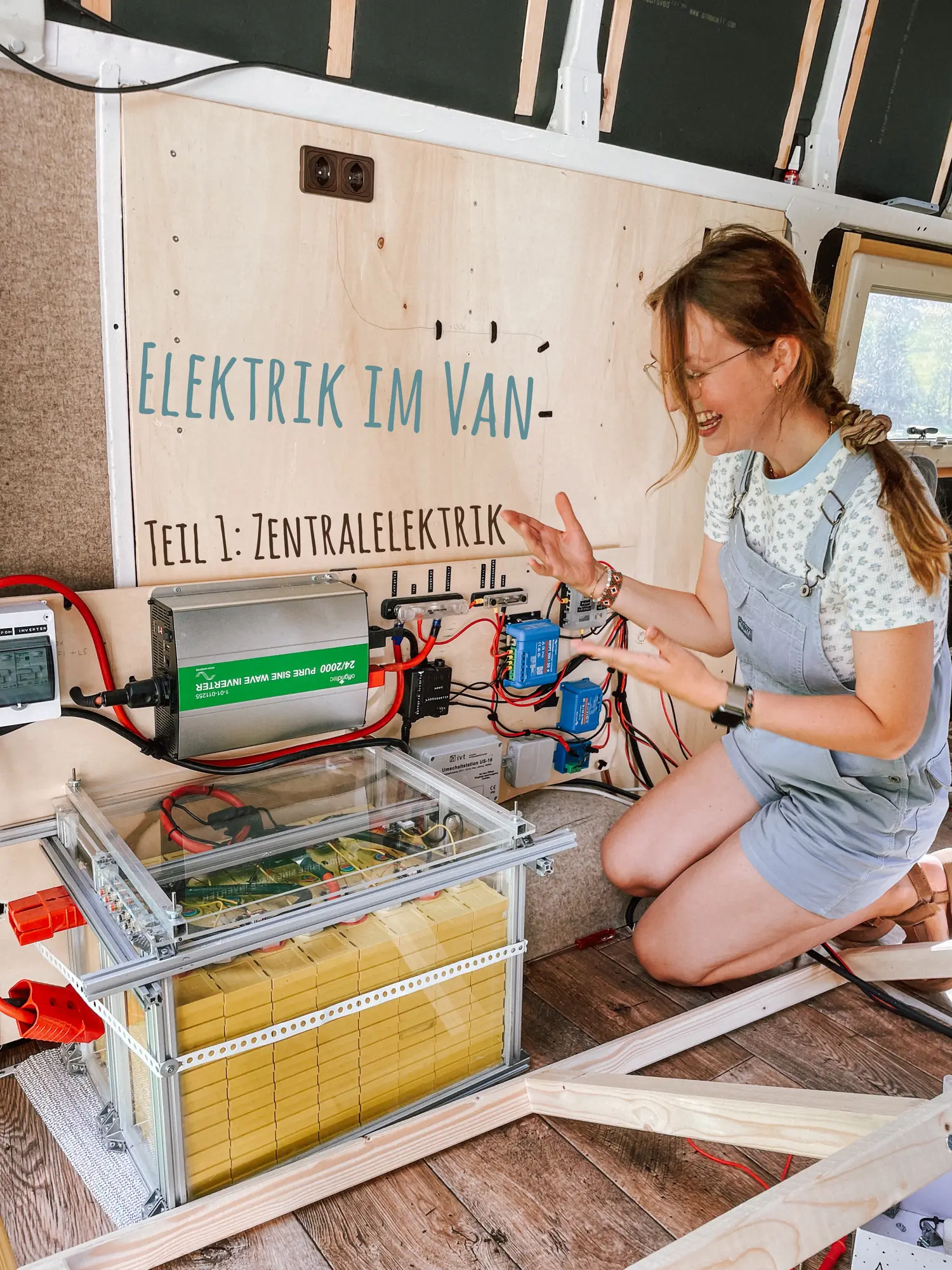 evelyne in front of the central electrics
