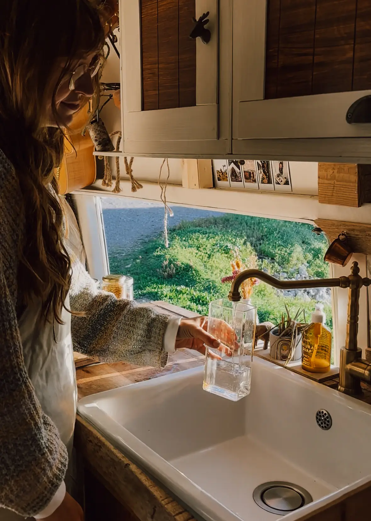 crystal clear drinking water from our camper