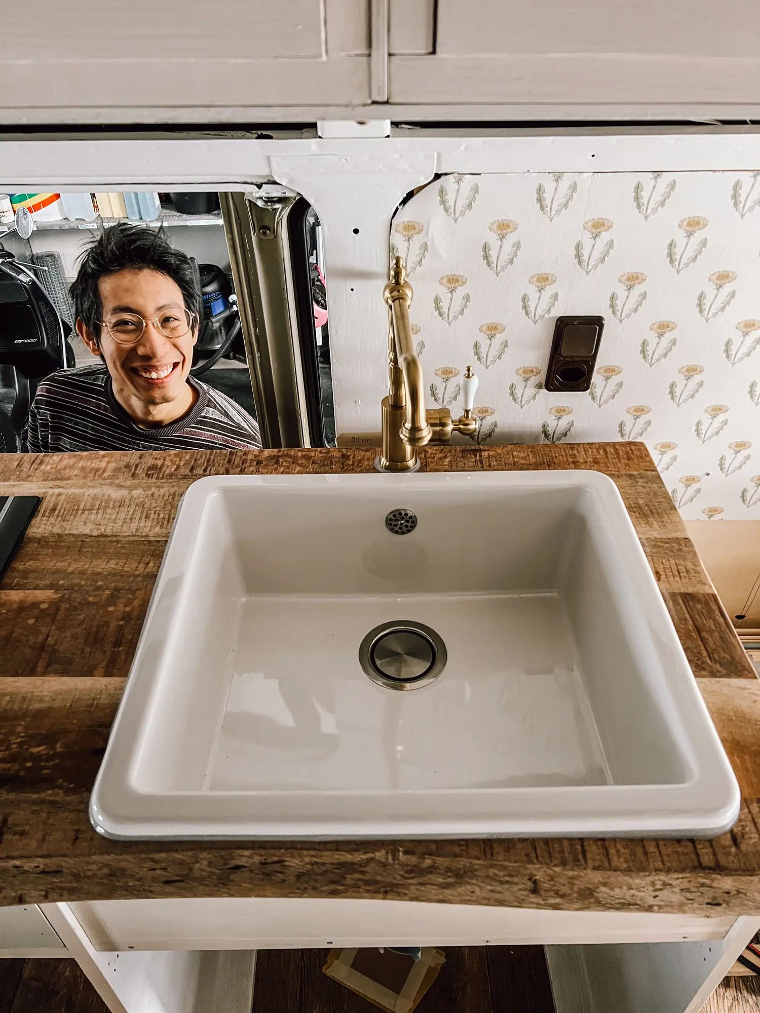 our tap and sink after installation
