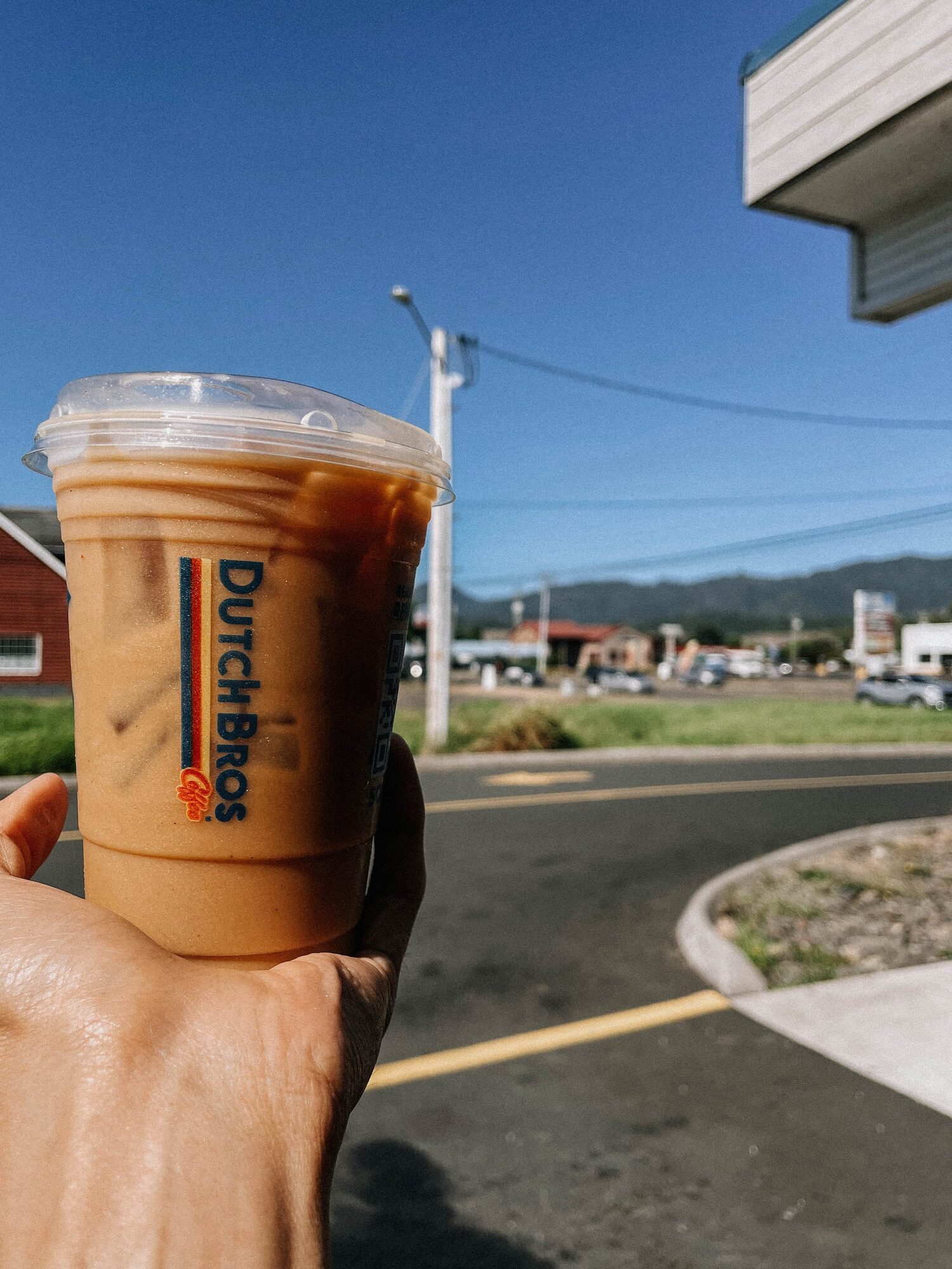 with a clear blue sky and great coffee. all we need!
