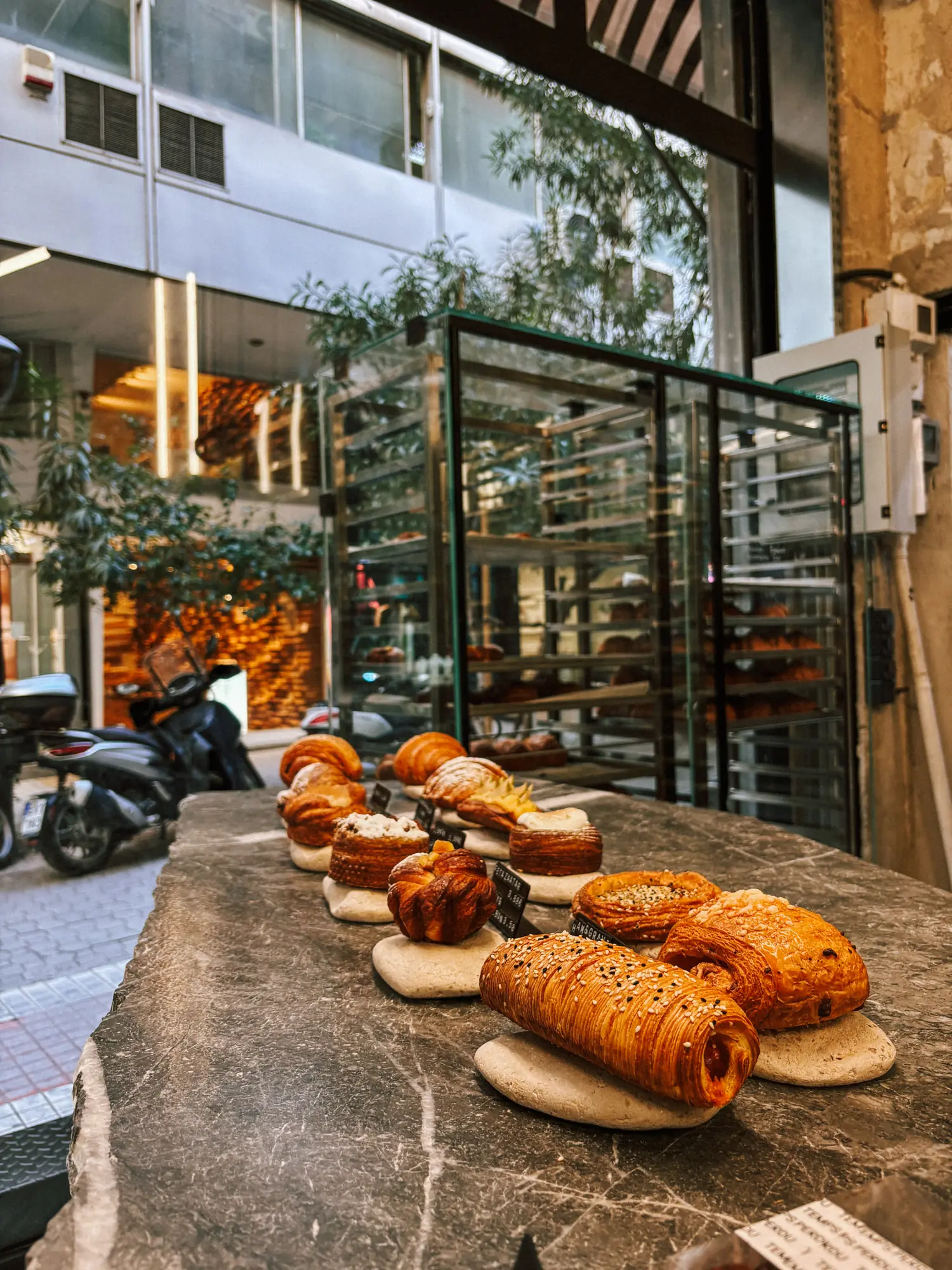 a bakery counter in athens