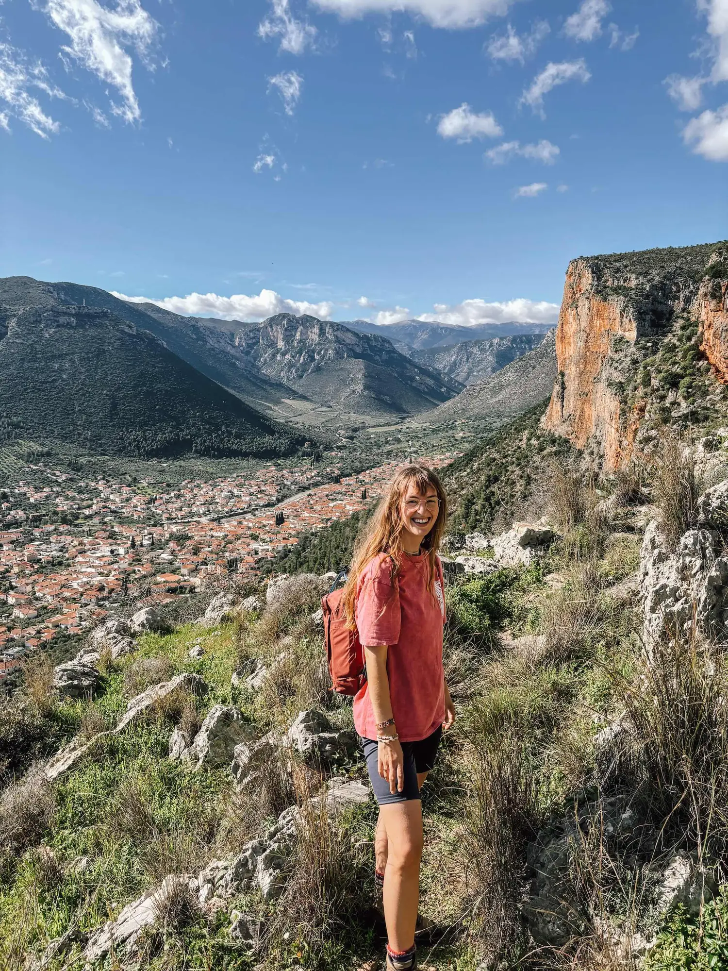 a hiking trail above leonidio