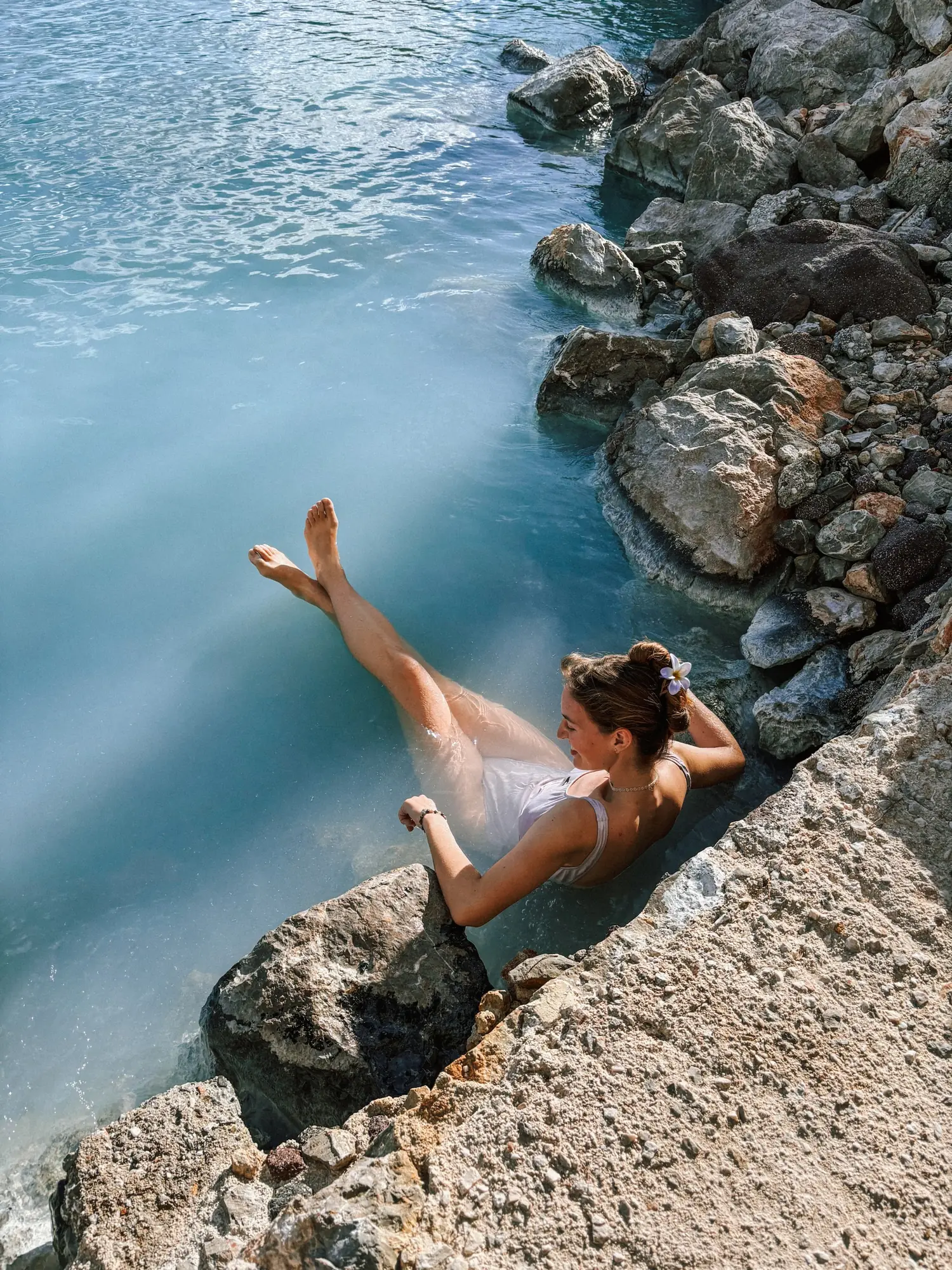 a hot spring pool on methana