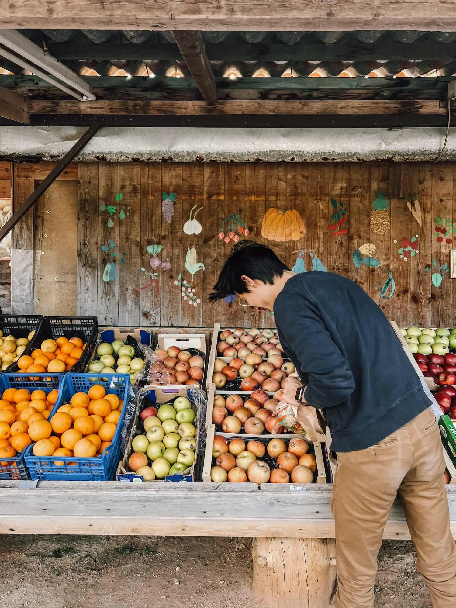 a roadside fruit stand