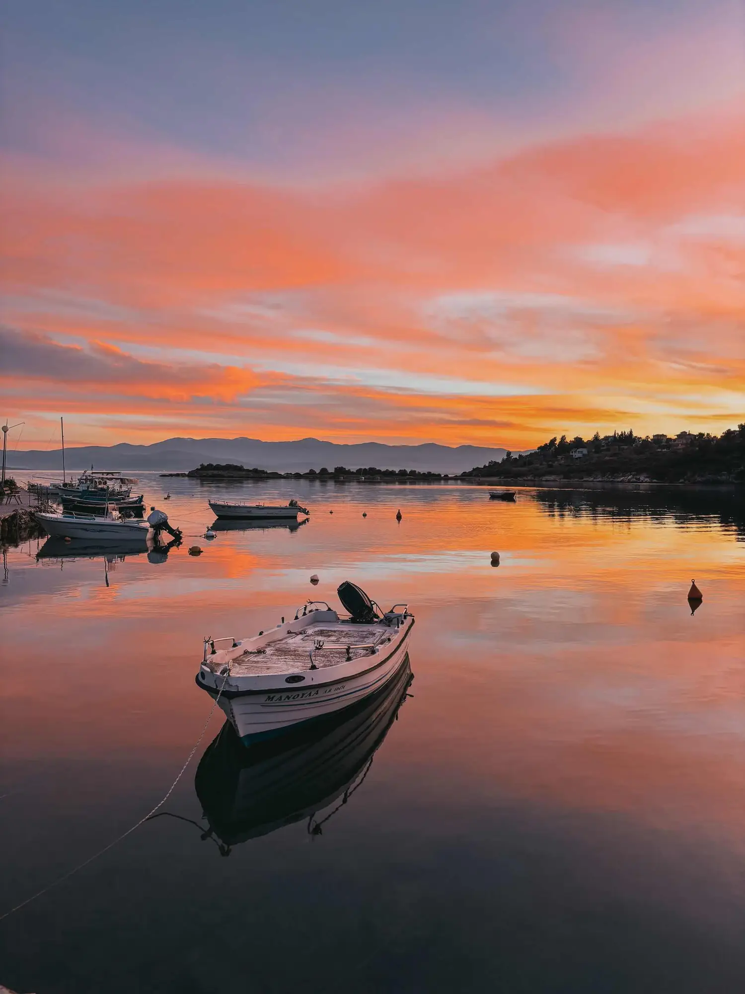 sunset near volos