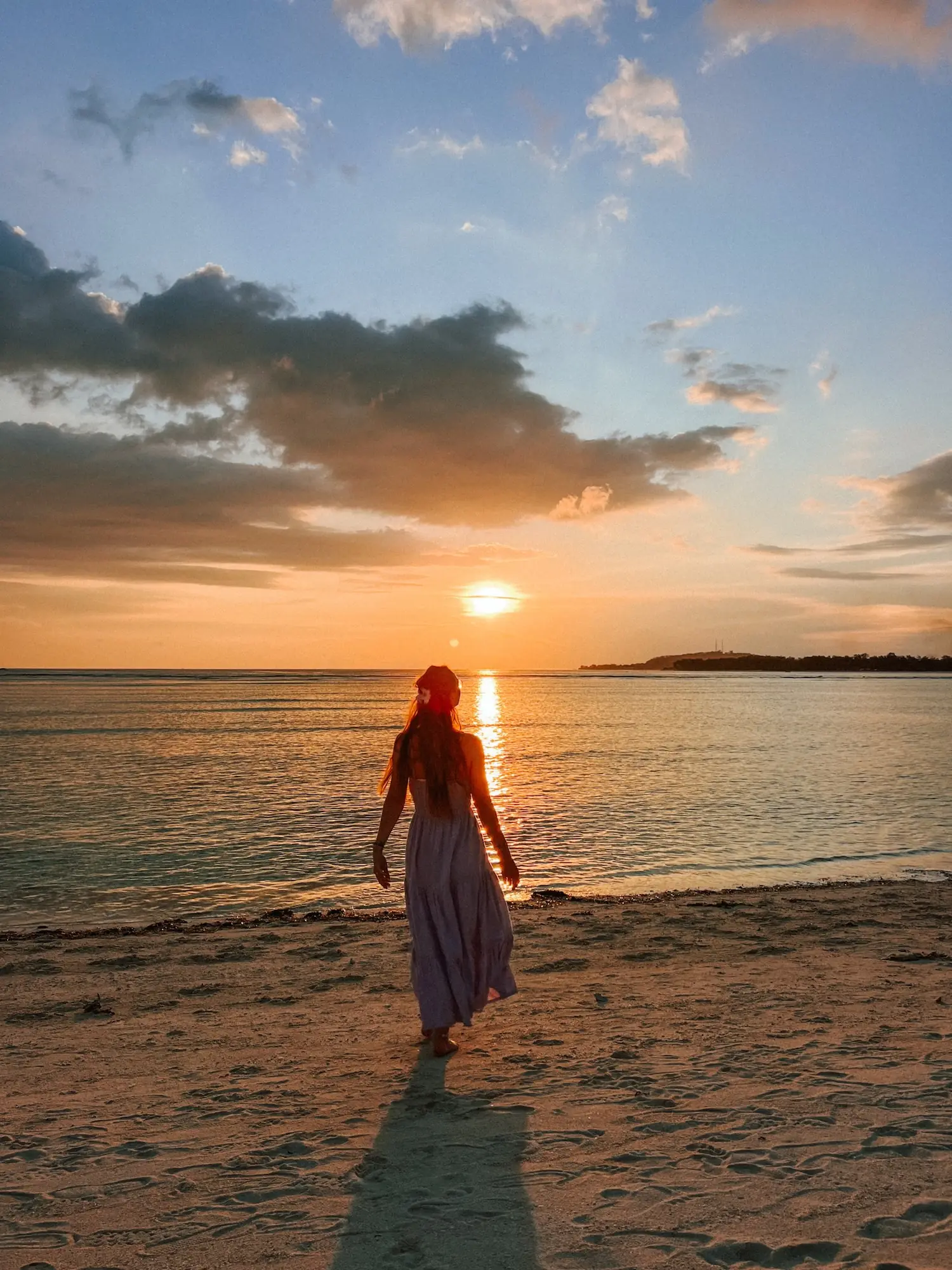 a sunset over the sea