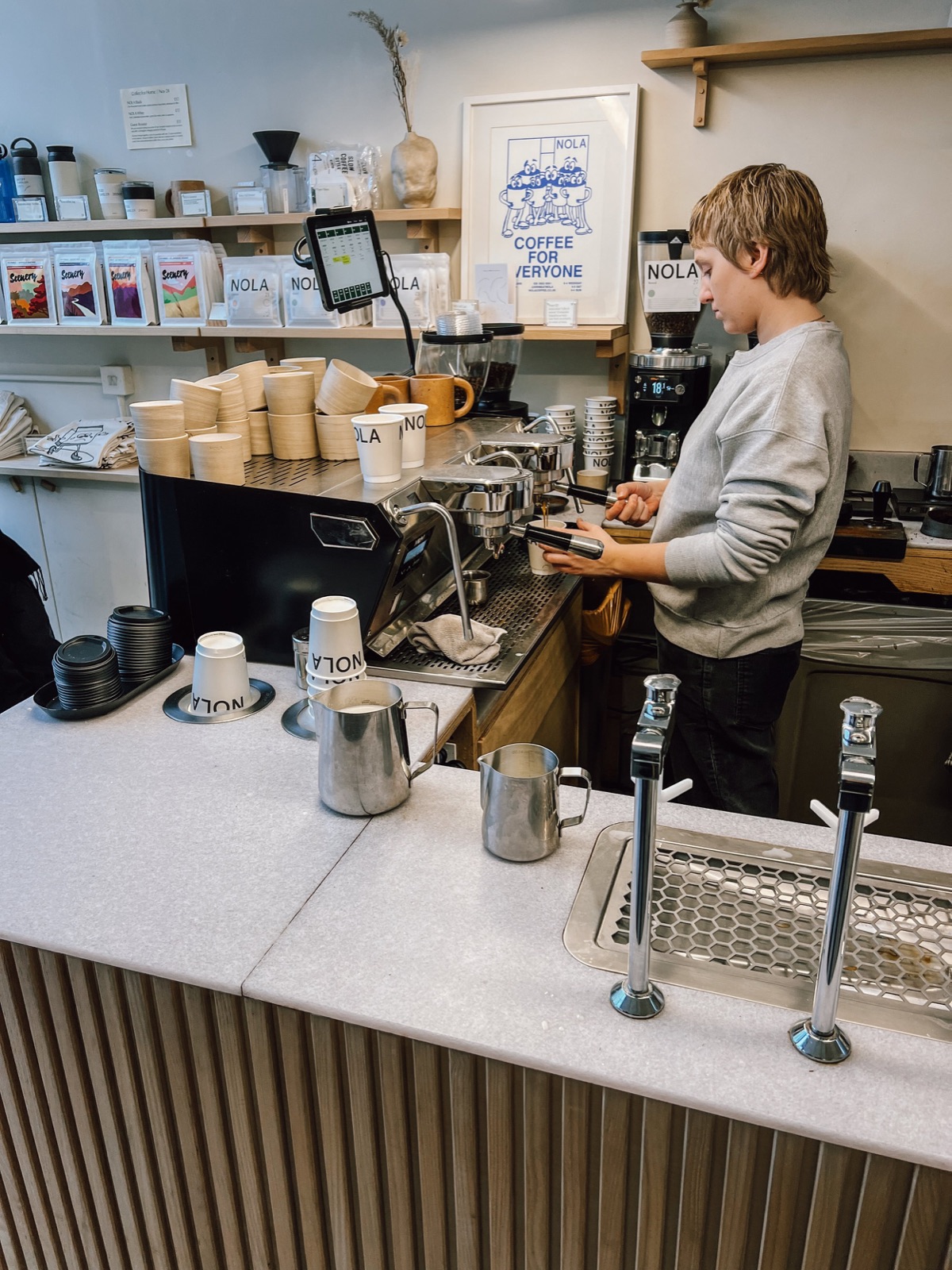 inside nola coffee, peckham