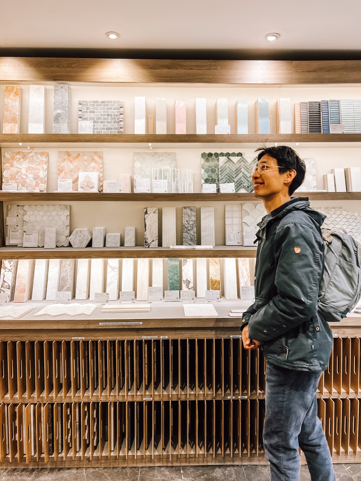 inside mandarin stone showroom