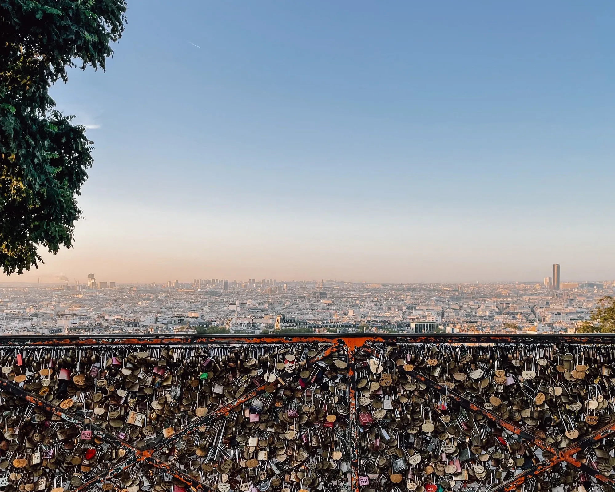 a city of love locks in the city of love