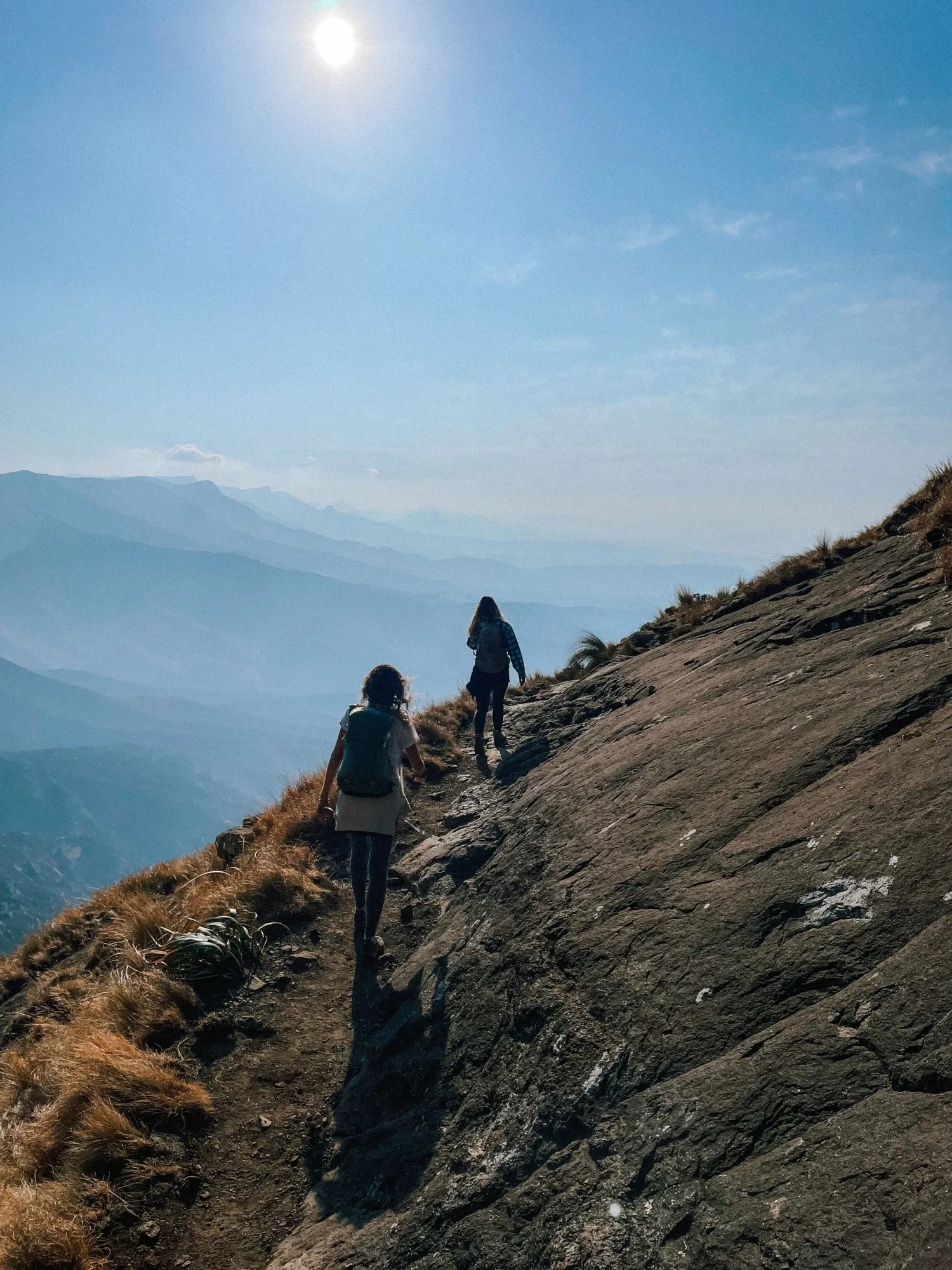 majestic views into the horizon in the golden light