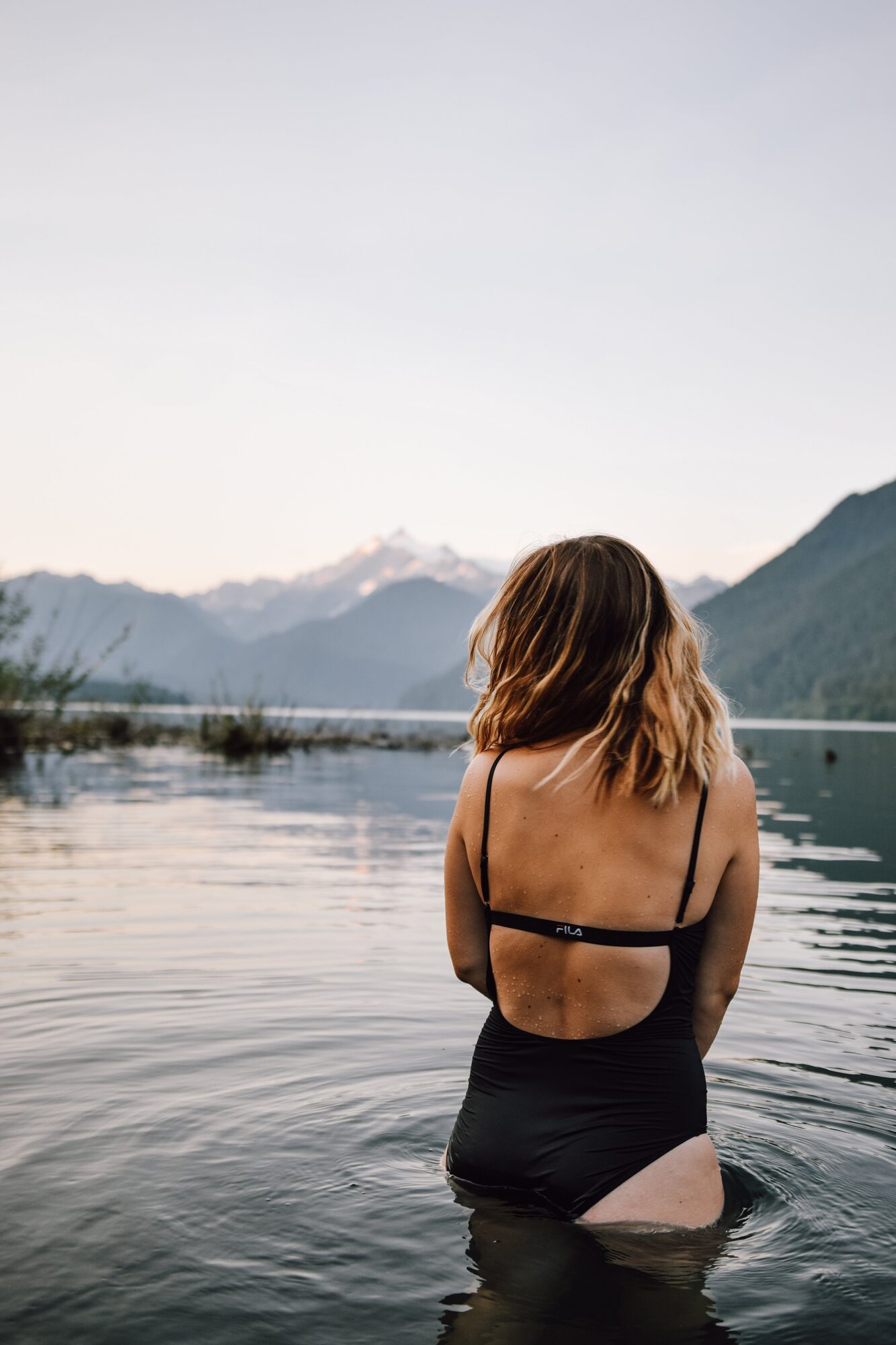 evelyne in the last light, mount baker national forest