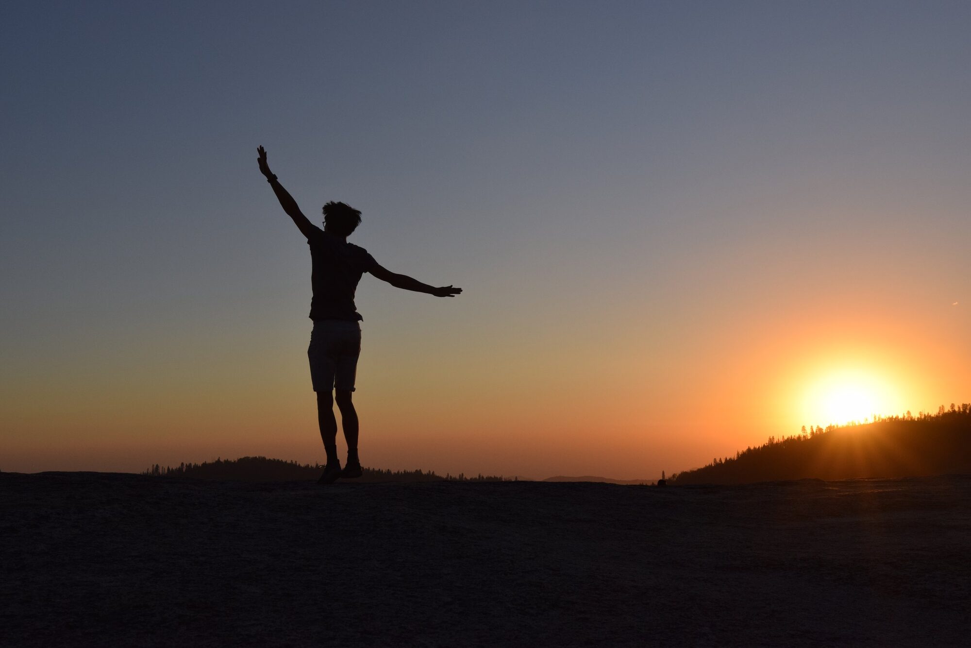 fly away with me. sunset rock in sequoia national park