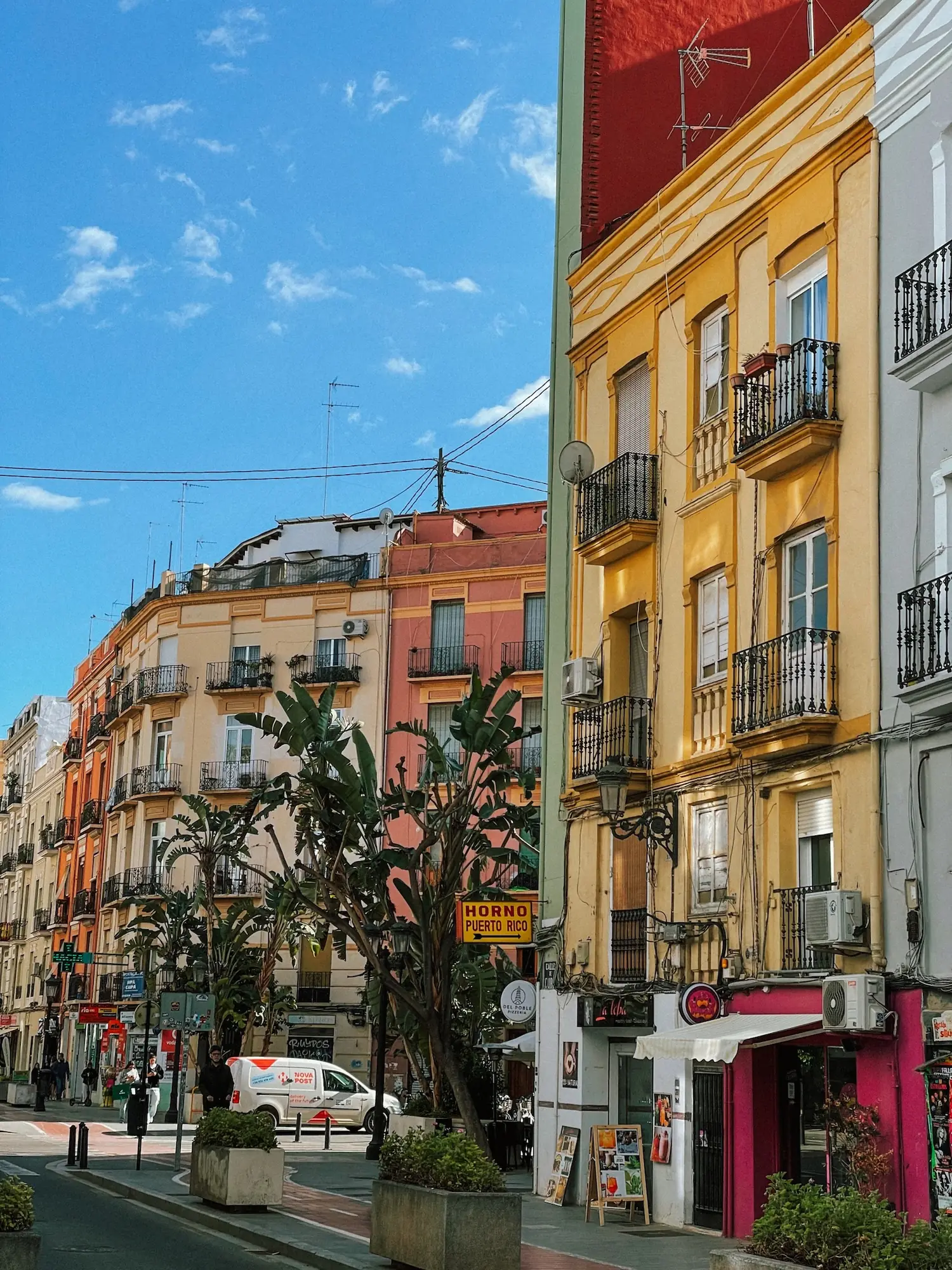 colorful facades in valencia