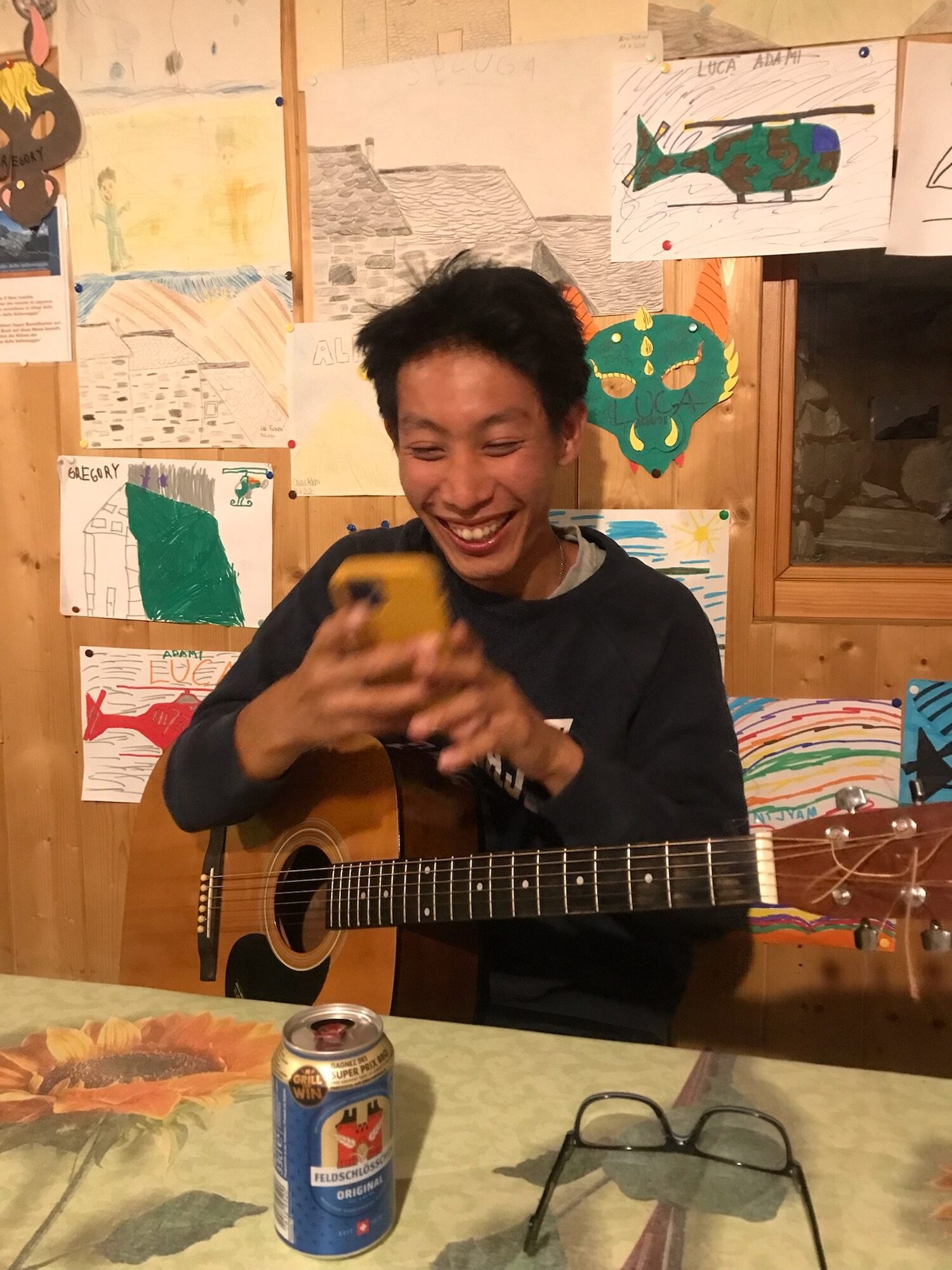 frank playing guitar
