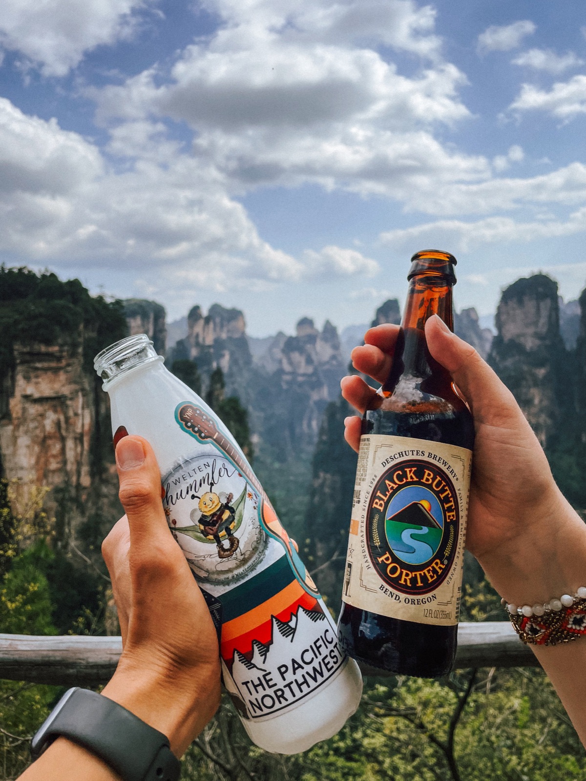 a drink with a view, well deserved