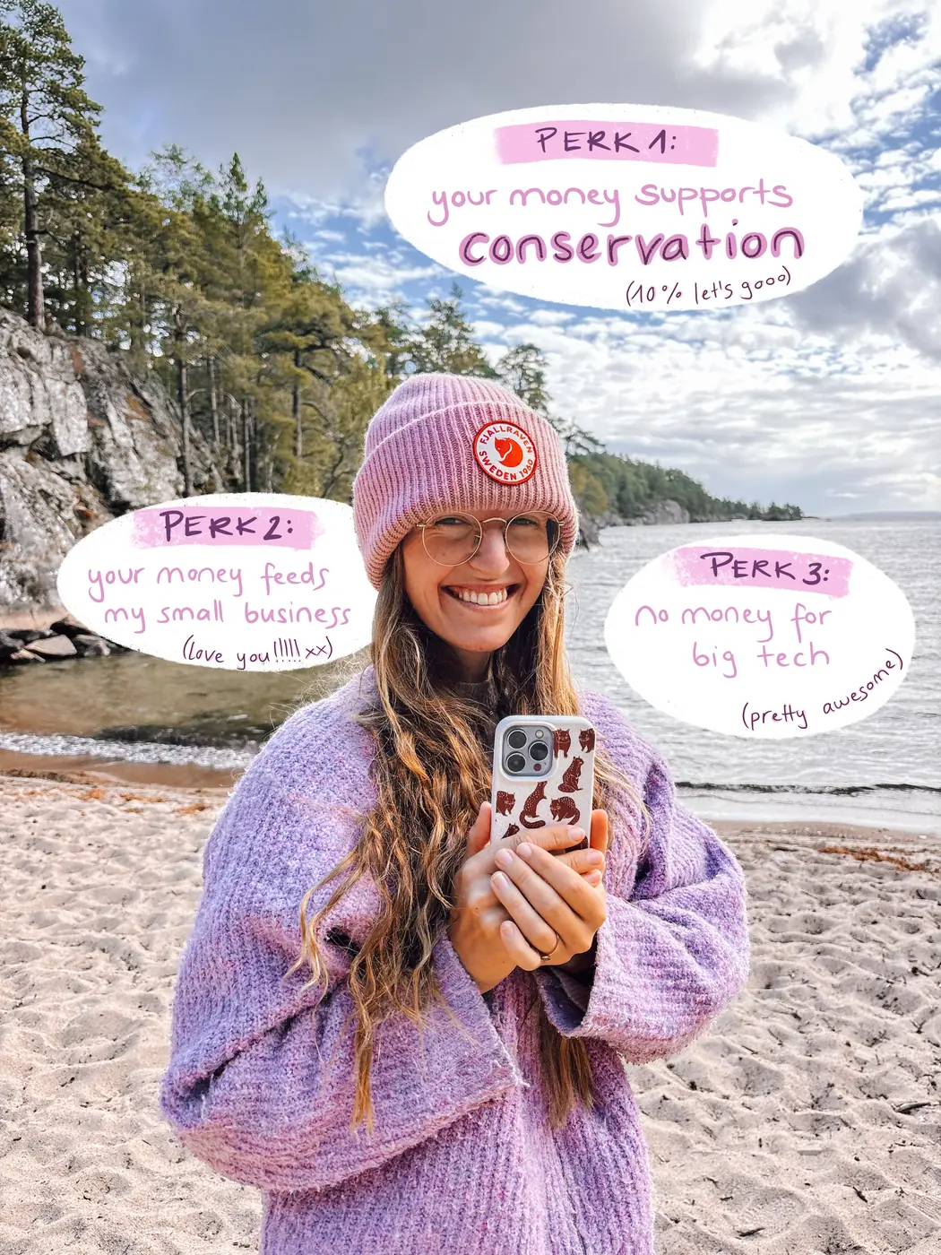 The perks: your money supports conservation, a small business, and not big tech