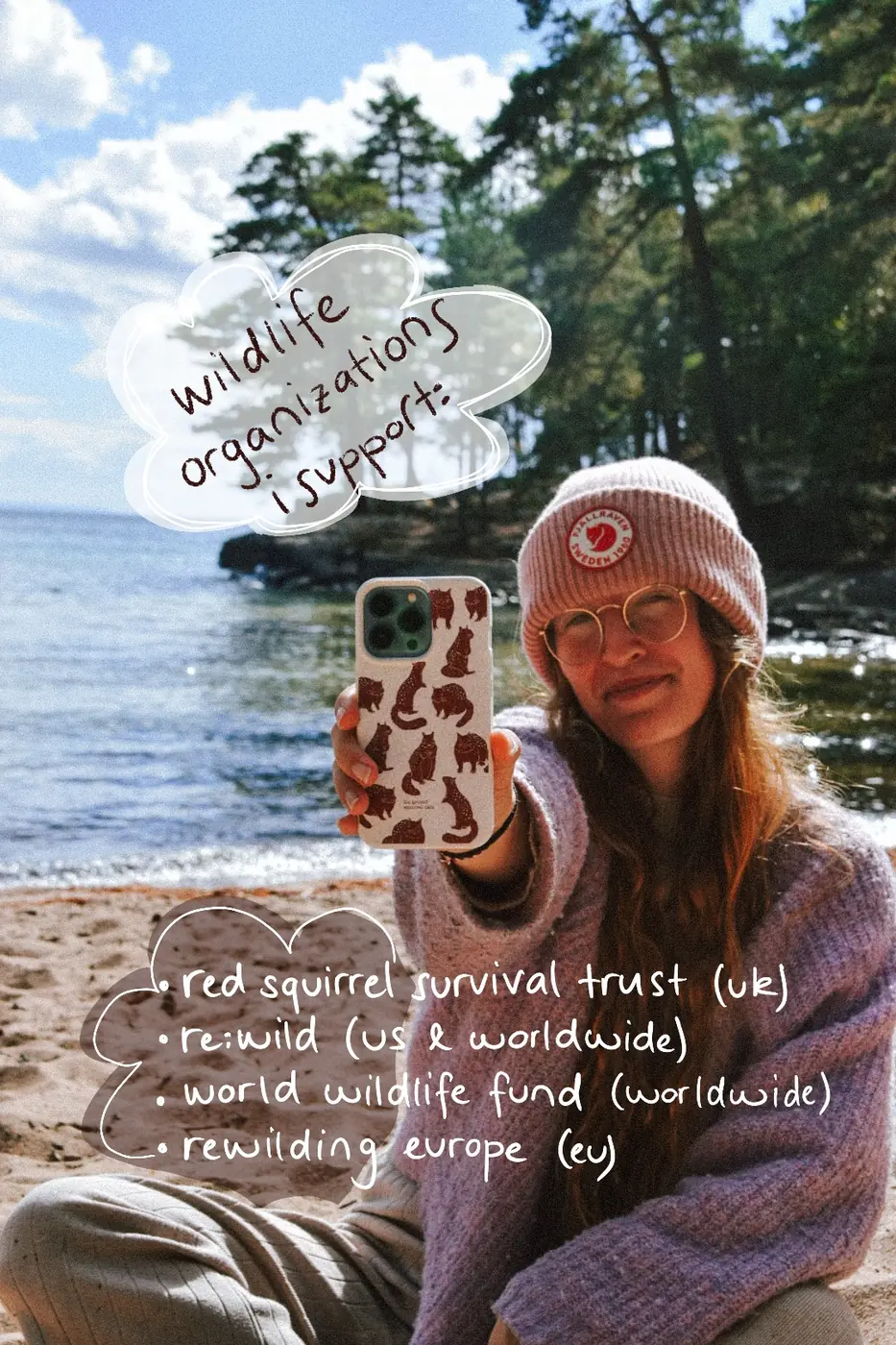 The wildlife organizations this phone case supports