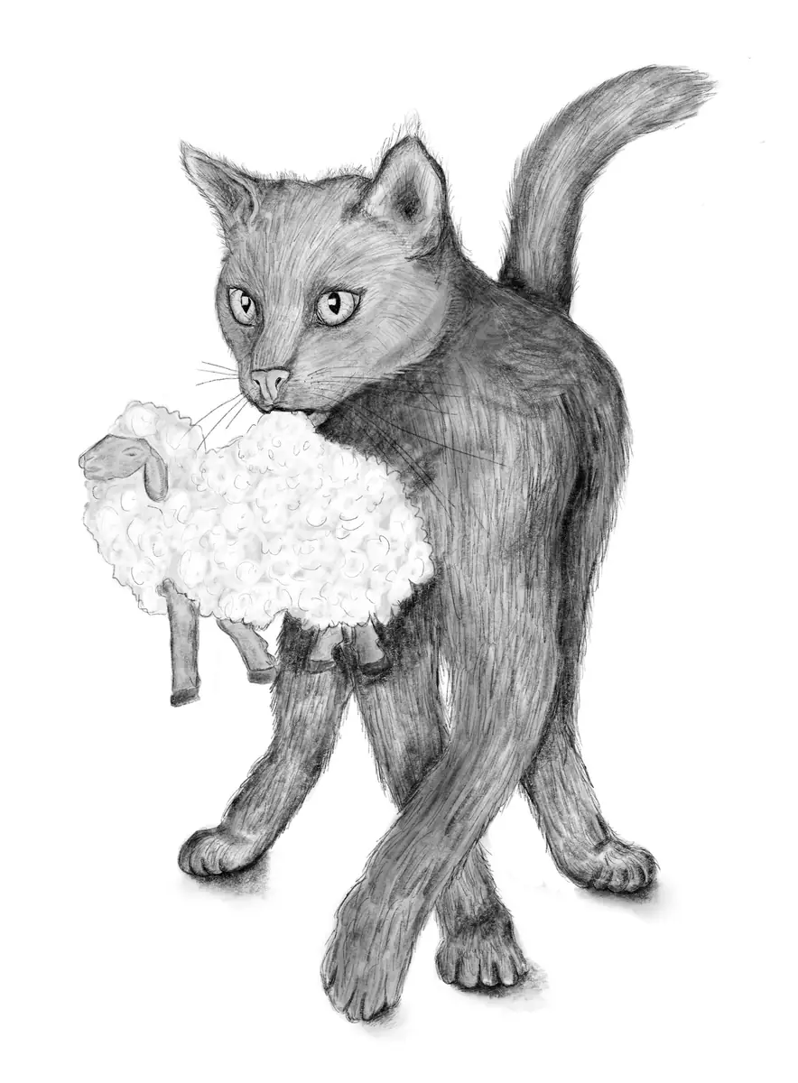 Katze und Lamm